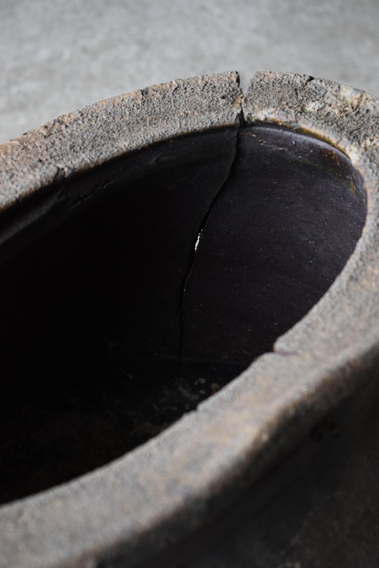 Japanese Antique Pottery 1600s1700s/Flower Pot Vase WabiSabi Jar at