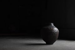 Japanese Antique Pottery 1700s-1800s/Tsubo Flower Vase Vessel Jar Wabisabi Art