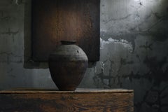 Japanese Antique Pottery 1800s-1900s/Flower Vase Vessel Ceramic Wabisabi-Art