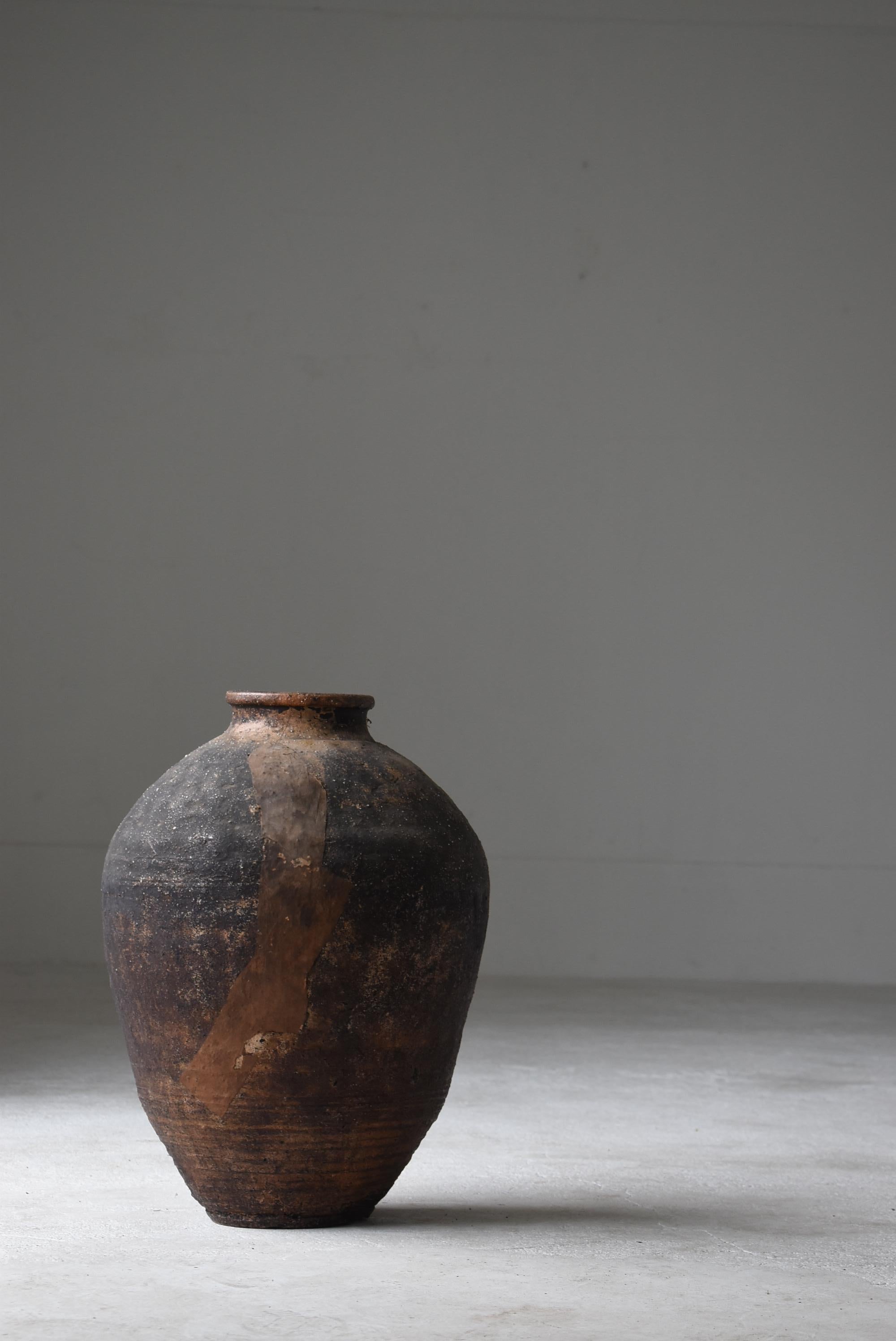 Japanese Antique Pottery 1800s-1900s Tsubo/ Flower Vase Jar Ceramic Wabisabi 3
