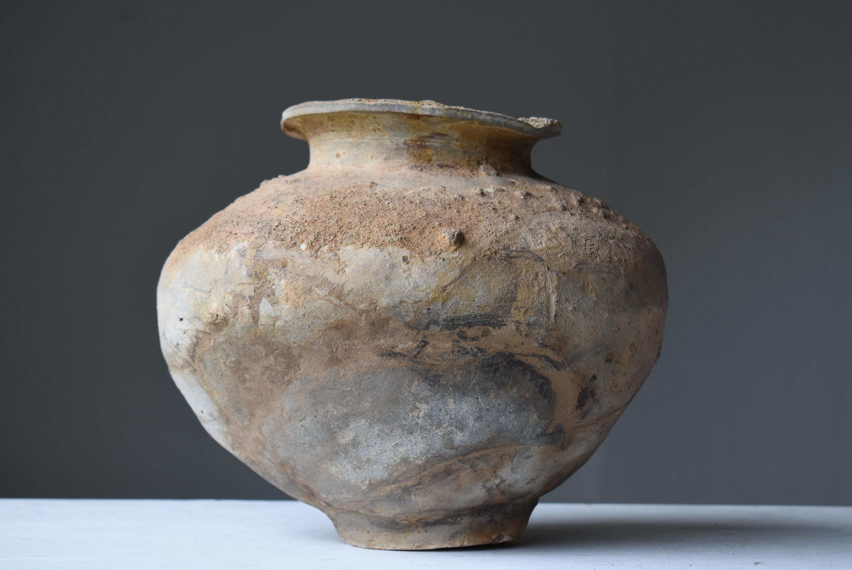 Japanese Antique Pottery 800s-1200s/Flower Vase Vessel Jar Wabi-Sabi tsubo 5