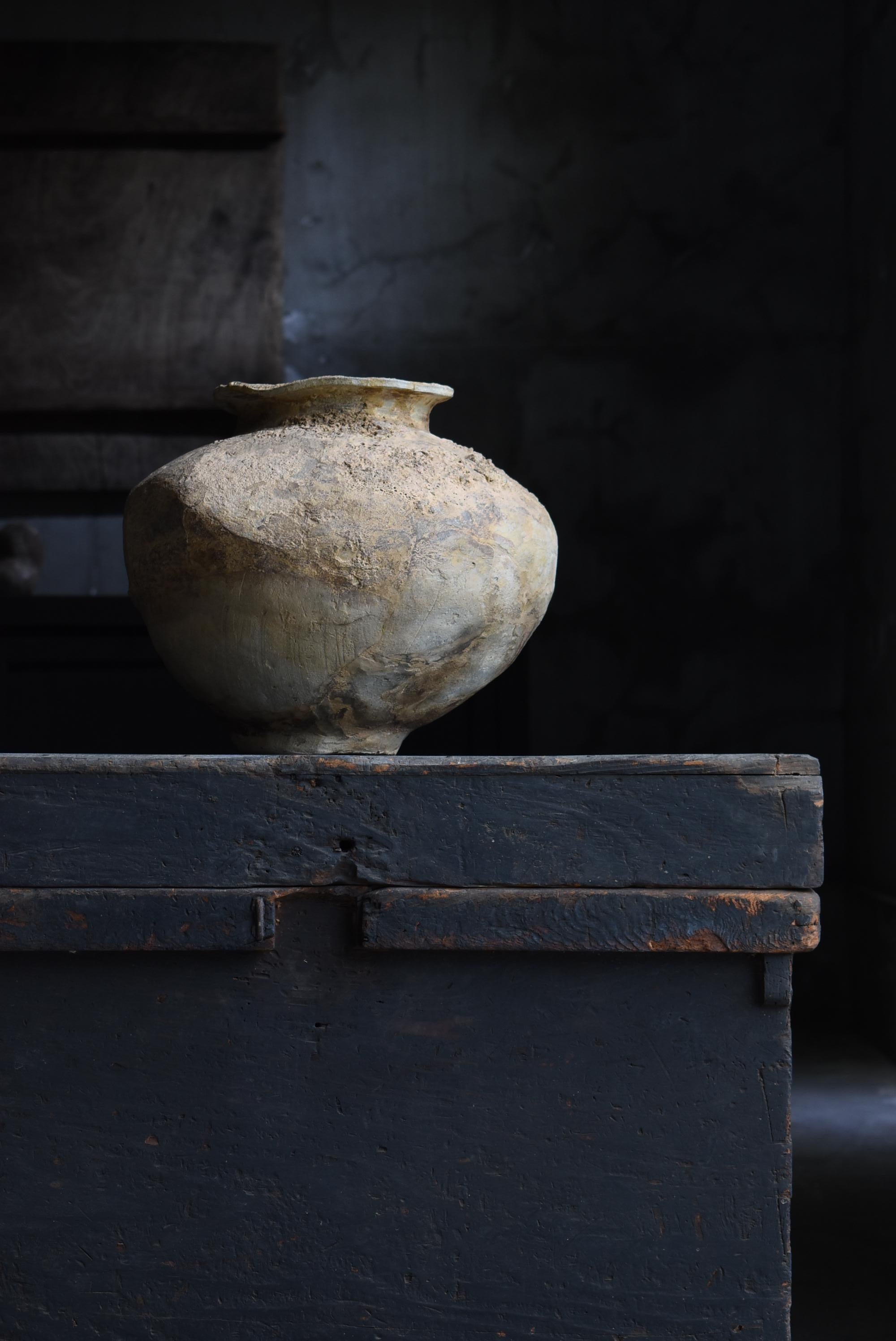 Japanese Antique Pottery 800s-1200s/Flower Vase Vessel Jar Wabi-Sabi tsubo 11