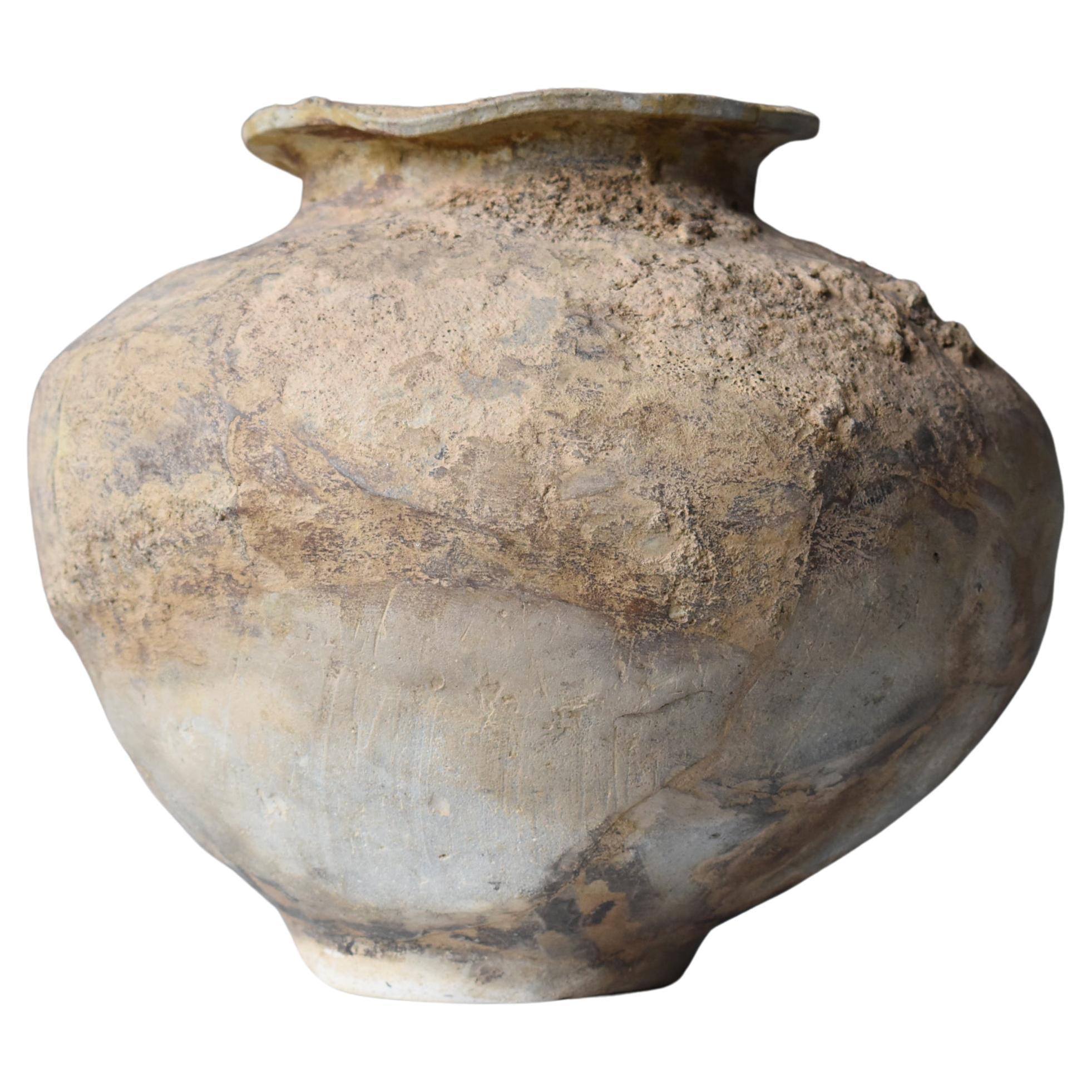 Japanese Antique Pottery 800s-1200s/Flower Vase Vessel Jar Wabi-Sabi tsubo