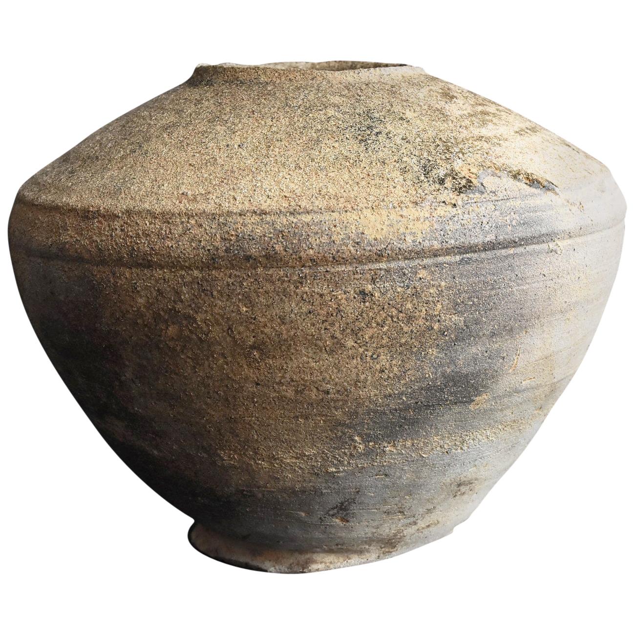Japanese Antique Pottery 900s-1300s Heian-Kamakura Period "Sueki" Jar / Vase