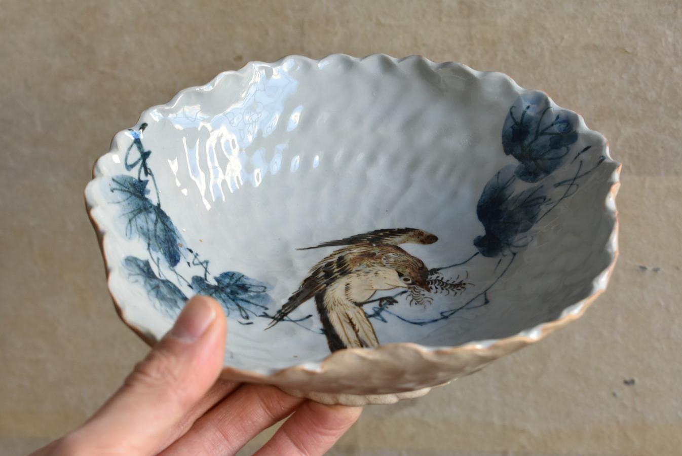 Edo Japanese antique pottery bowl/[Banko ware] Mie prefecture/1850-1912 For Sale