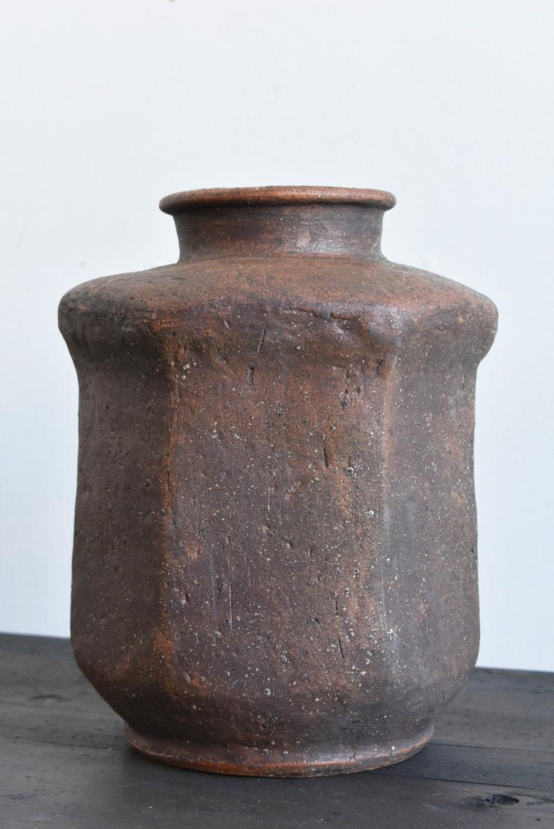 Glazed Japanese Antique Pottery Edo Period 1600-1650 Old Vase of 