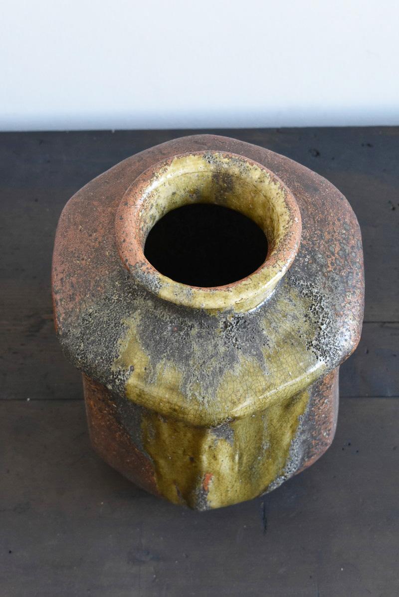17th Century Japanese Antique Pottery Edo Period 1600-1650 Old Vase of 