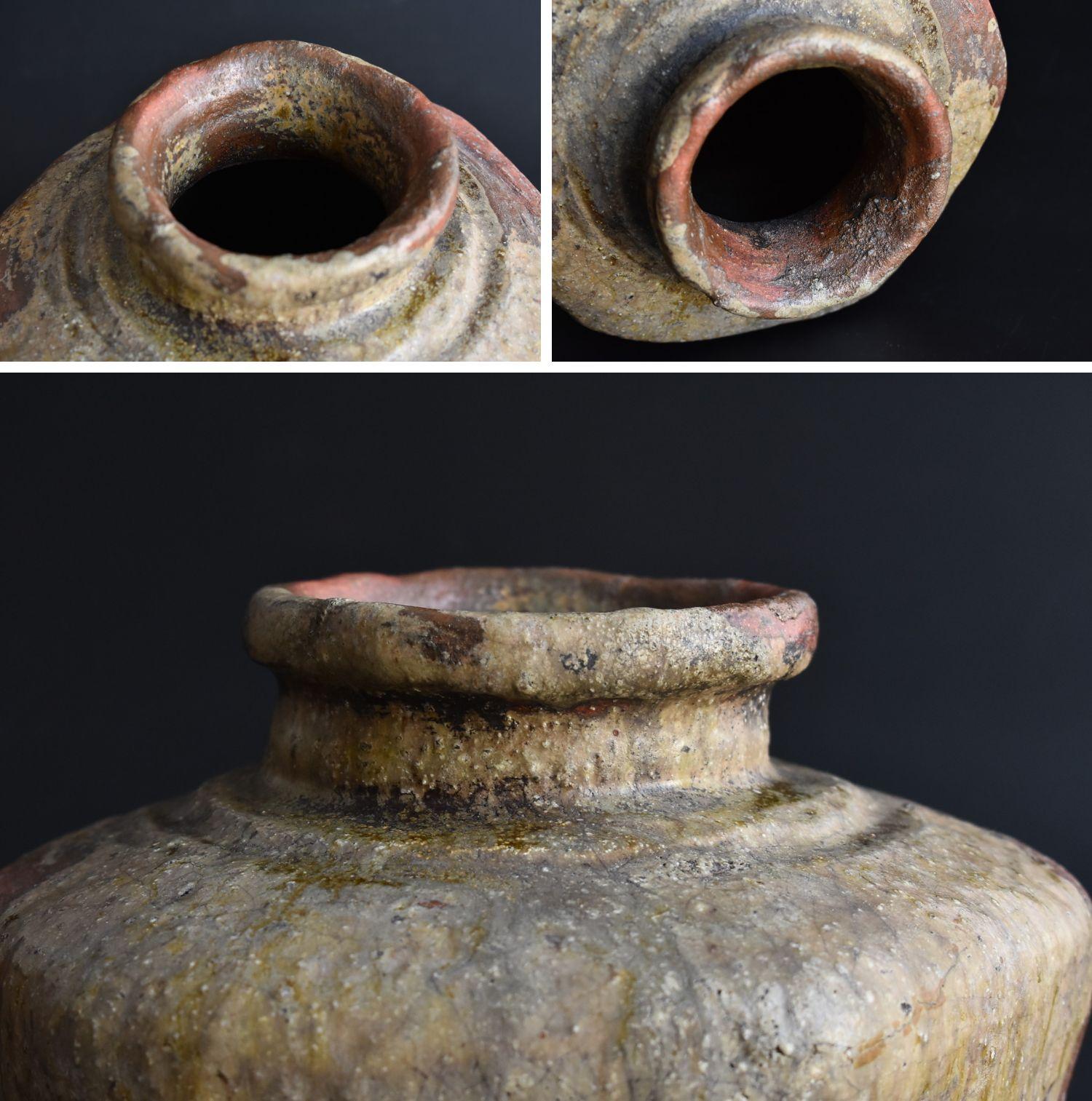 Japanese Antique Pottery Edo Period 1600-1650 Old Vase of 