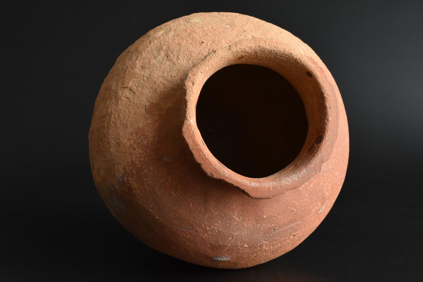 Japanese Antique Pottery Jar/1400-1500/Tokoname Ware / Wabi-Sabi Vase 8