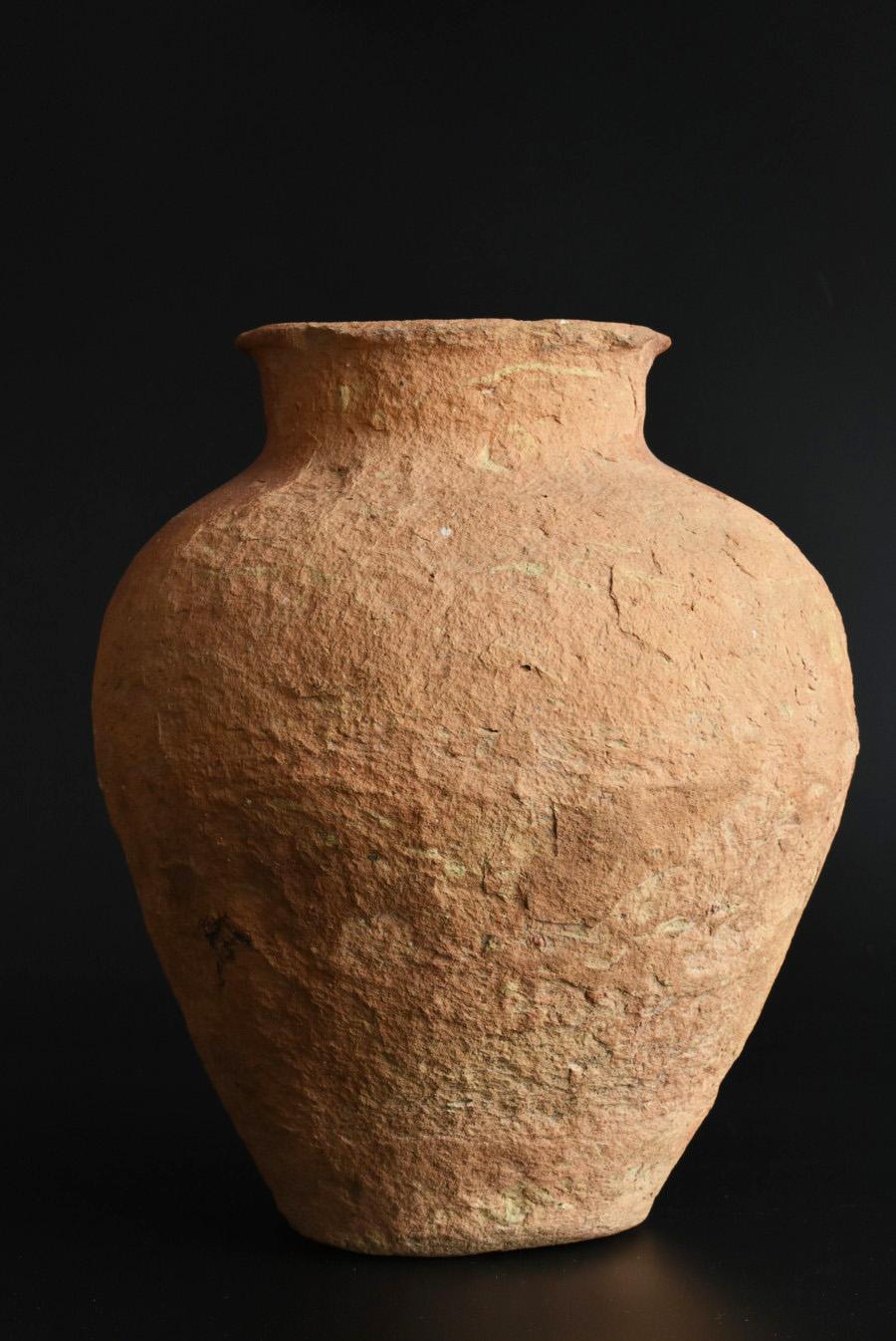 Japanese Antique Pottery Jar/1400-1500/Tokoname Ware / Wabi-Sabi Vase In Good Condition In Sammu-shi, Chiba