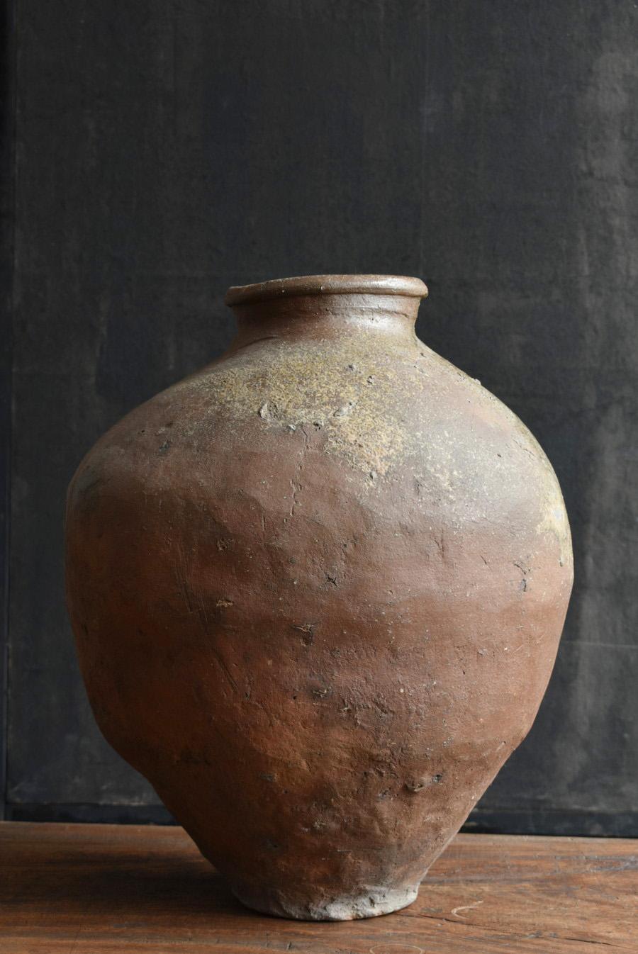 Japanese Antique Pottery Jar 14th-16th Century/ Wabi-Sabi Vase/Tokoname Jar 1