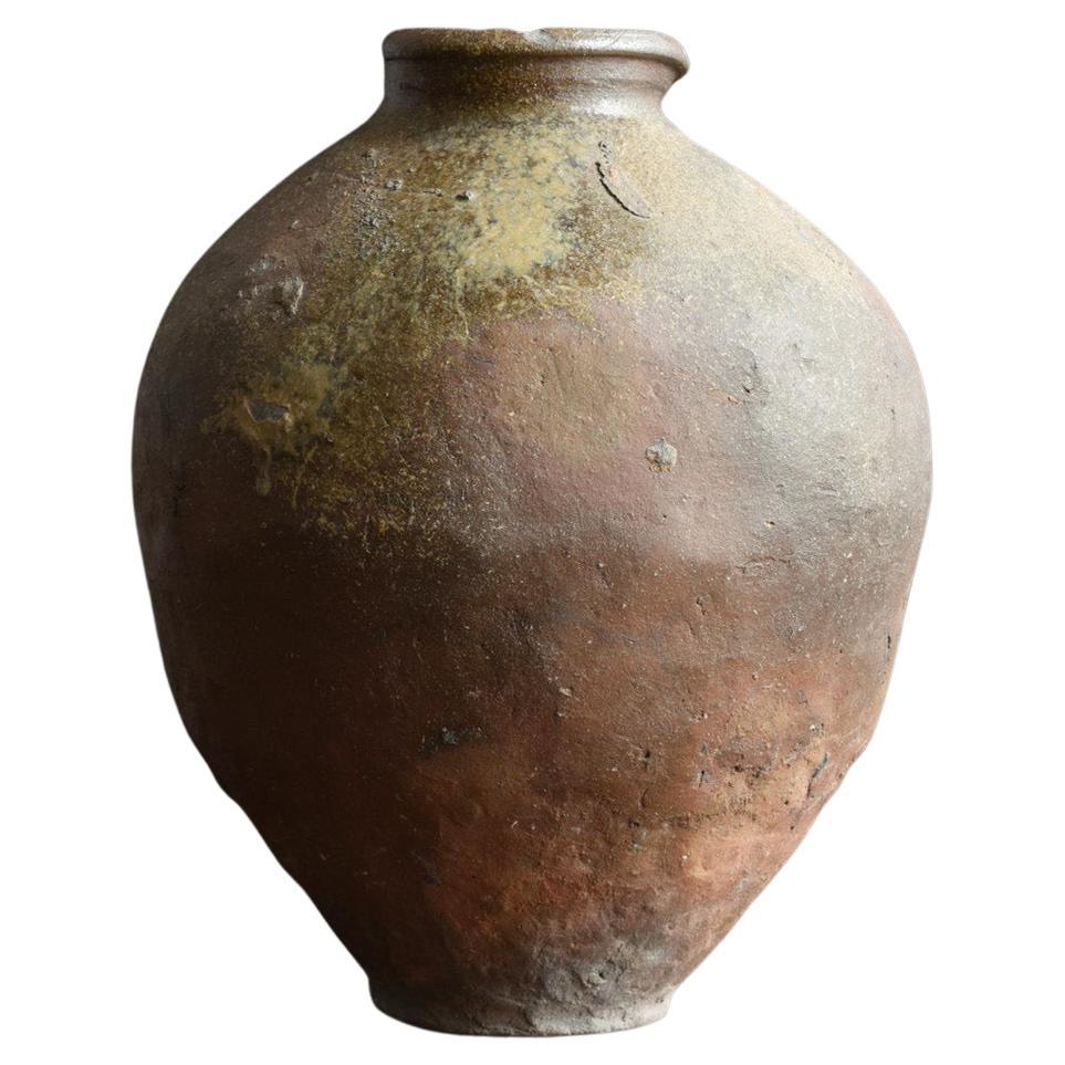 Japanese Antique Pottery Jar 14th-16th Century/ Wabi-Sabi Vase/Tokoname Jar