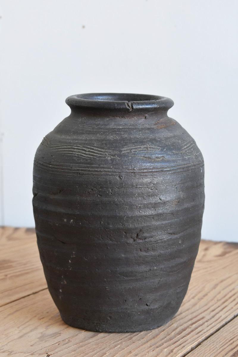 Edo Japanese Antique Pottery Jar / 1550-1603 / Bizen Ware / Wabi-Sabi Vase