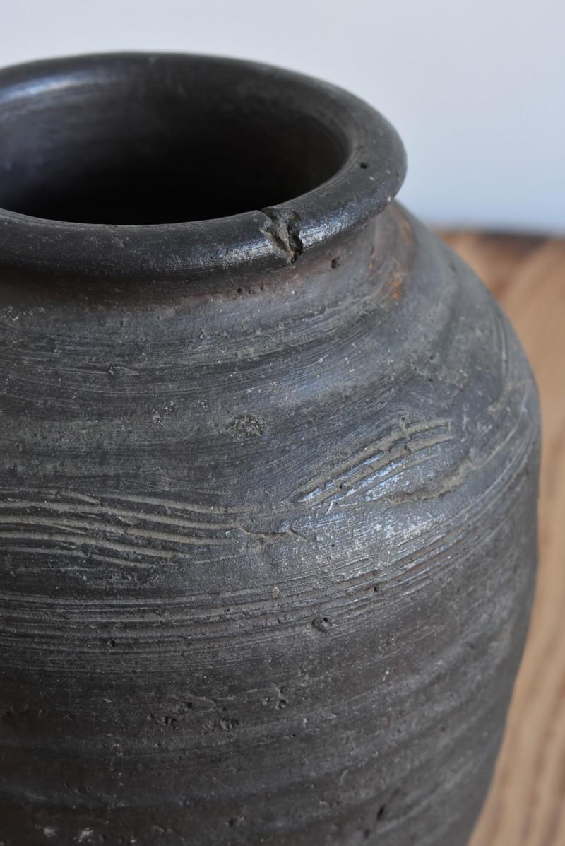 Japanese Antique Pottery Jar / 1550-1603 / Bizen Ware / Wabi-Sabi Vase 1