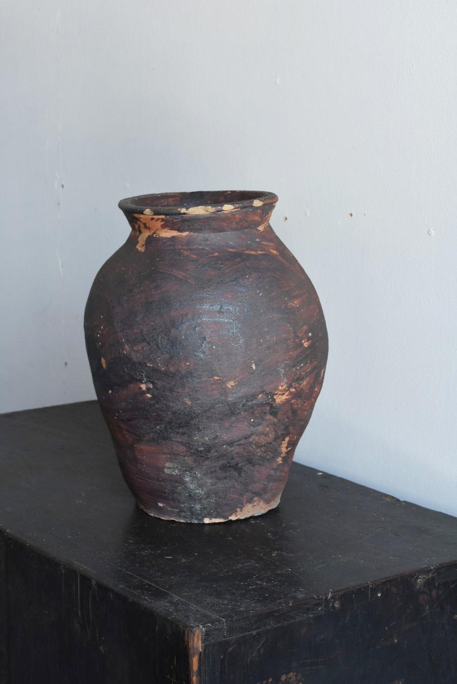 Japanese Antique Pottery Jar / 1573-1650 / Echizen Pottery Vase / Wabi-Sabi Jar 13