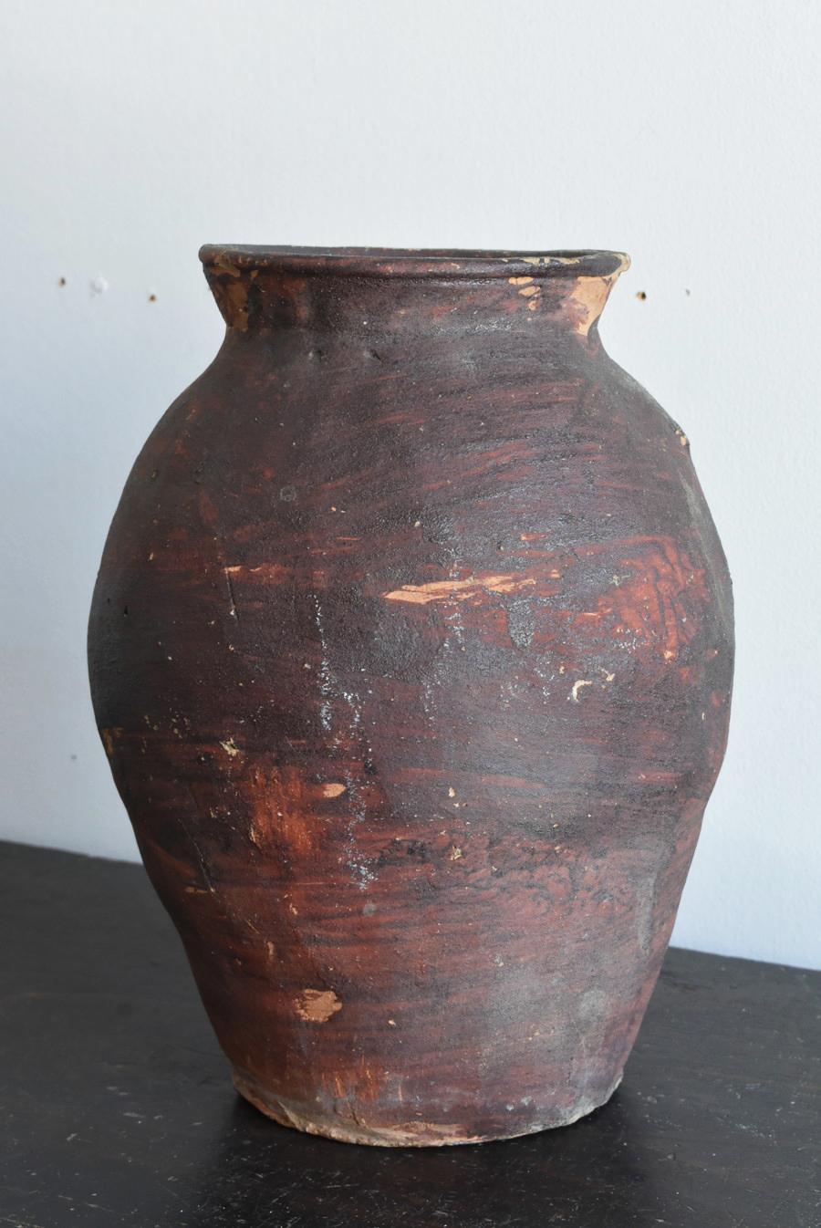 Hand-Crafted Japanese Antique Pottery Jar / 1573-1650 / Echizen Pottery Vase / Wabi-Sabi Jar
