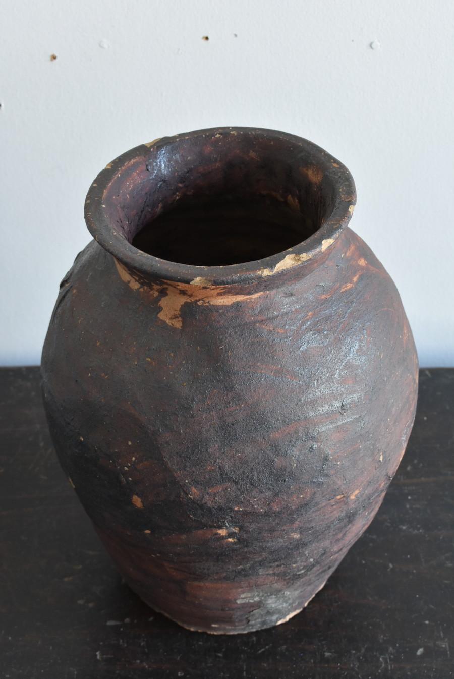 18th Century and Earlier Japanese Antique Pottery Jar / 1573-1650 / Echizen Pottery Vase / Wabi-Sabi Jar