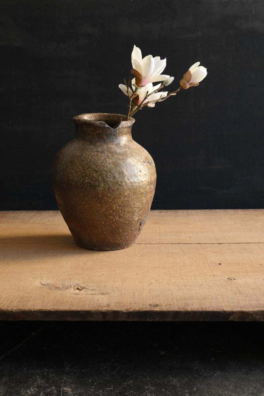 Japanese Antique Pottery Jar 15th-16th Century/ Wabi-Sabi Jar/Tokoname Vase For Sale 12
