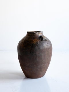 Pot de poterie japonaise ancien 16e-17e siècle/ Vase Wabi-Sabi/Tokoname