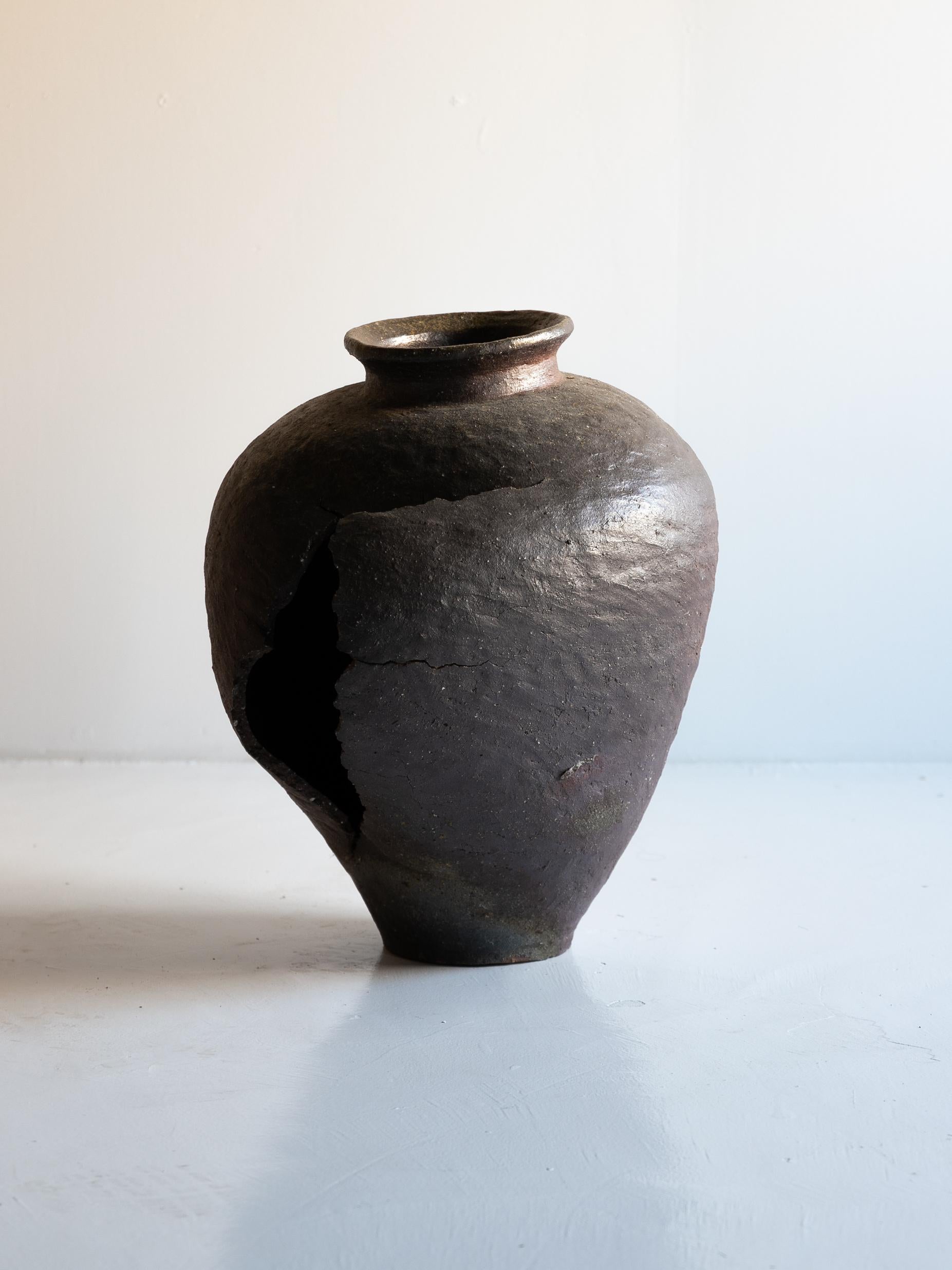 Antigua jarra de cerámica japonesa de los siglos XVII-XVIII/ Wabi-Sabi /Tokoname en venta 2