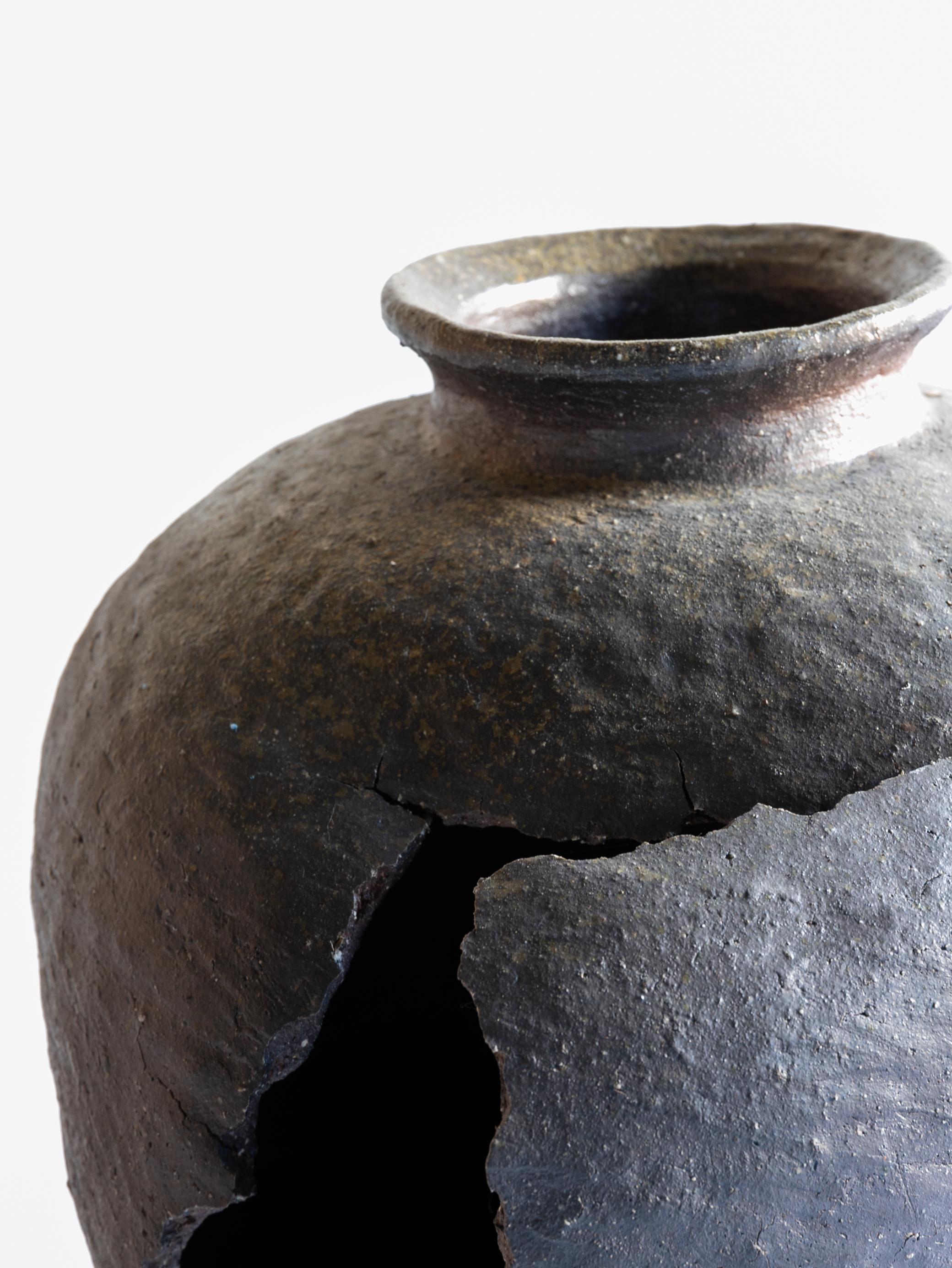 Antigua jarra de cerámica japonesa de los siglos XVII-XVIII/ Wabi-Sabi /Tokoname en venta 3