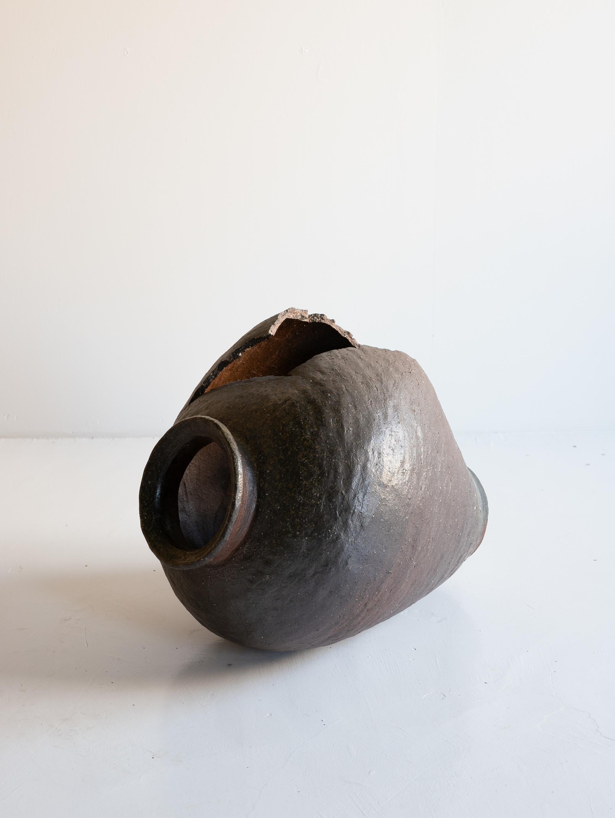 Antigua jarra de cerámica japonesa de los siglos XVII-XVIII/ Wabi-Sabi /Tokoname en venta 5