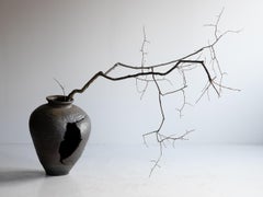 Japanese Antique Pottery Jar 17th-18th Century/ Wabi-Sabi /Tokoname