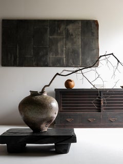 Japanese Antique Pottery Jar 17th-18th Century/ Wabi-Sabi /Tokoname