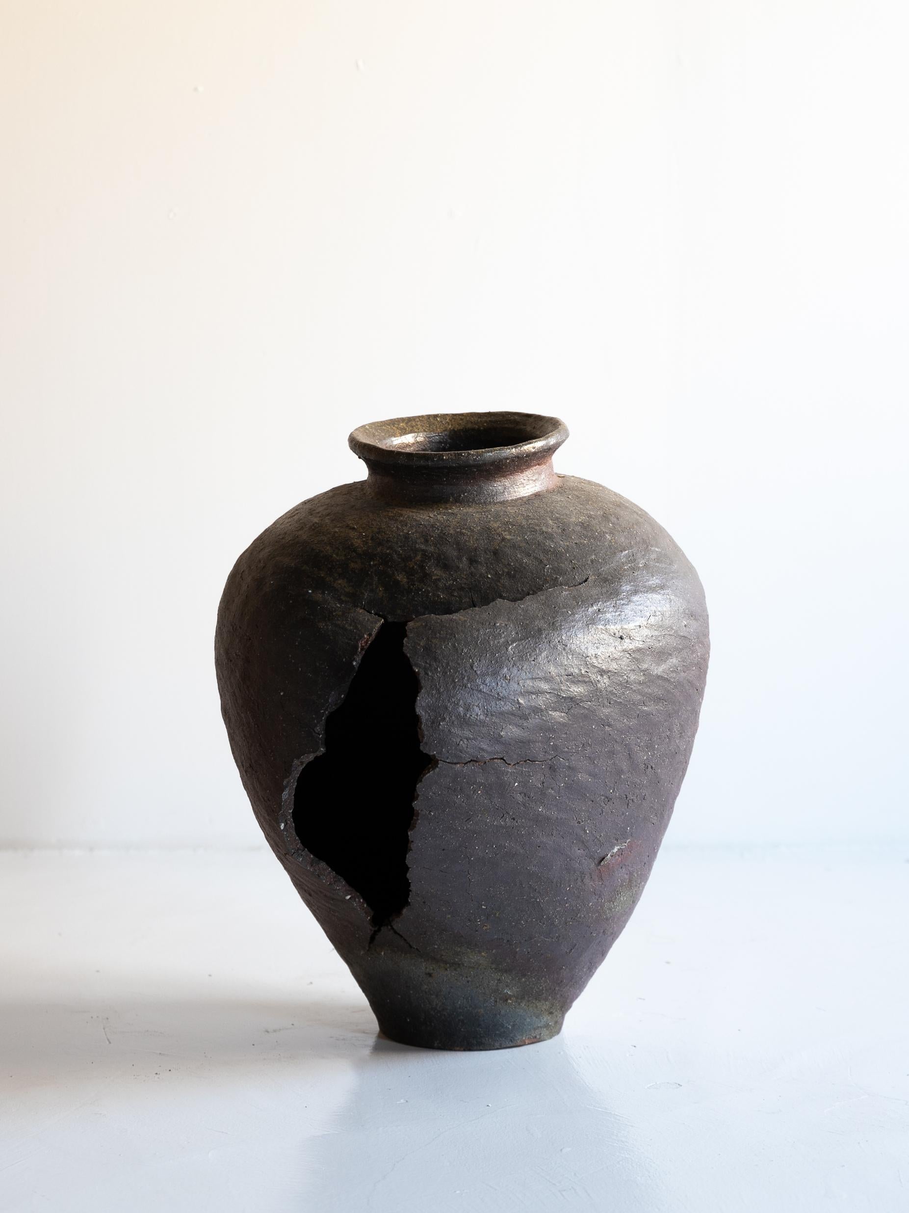 Antigua jarra de cerámica japonesa de los siglos XVII-XVIII/ Wabi-Sabi /Tokoname Japonés en venta