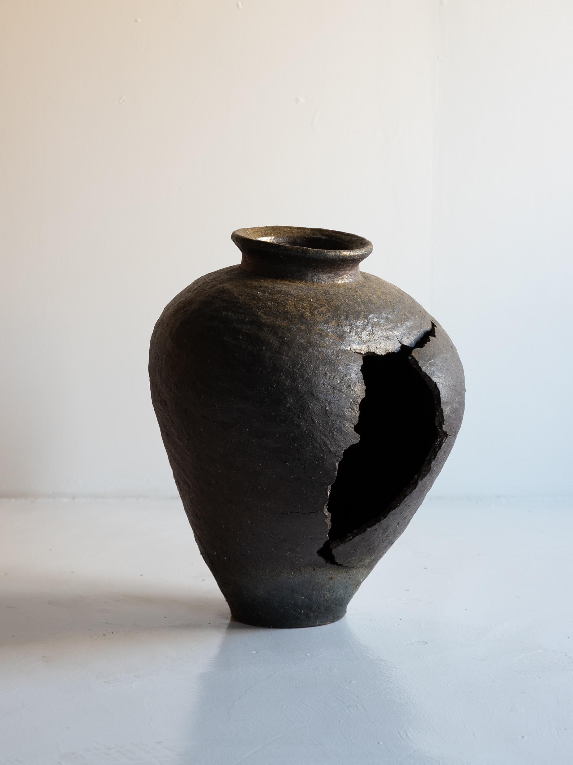 Antigua jarra de cerámica japonesa de los siglos XVII-XVIII/ Wabi-Sabi /Tokoname Hecho a mano en venta