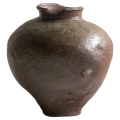 Antigua jarra de cerámica japonesa de los siglos XVII-XVIII/ Wabi-Sabi /Tokoname