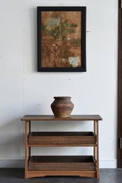 Japanese Antique Pottery Jar/Tokonameyaki Ware/12th-14th Century/Wabisabi Art