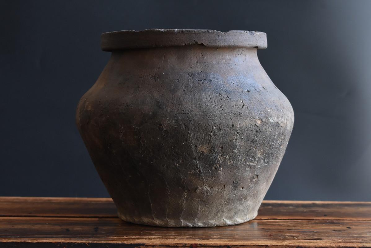 18th Century and Earlier Japanese Antique Pottery Jar/Tokonameyaki Ware/12th-14th Century/Wabisabi Art