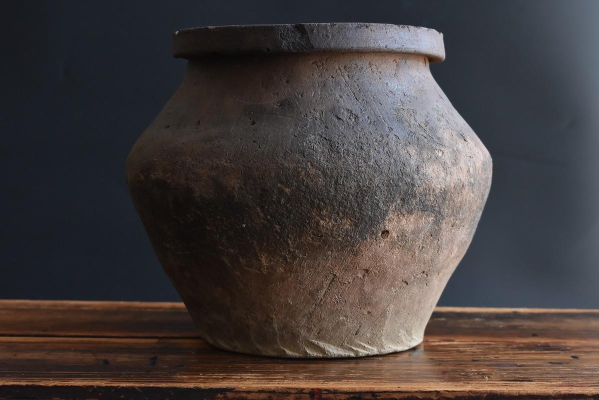 Japanese Antique Pottery Jar/Tokonameyaki Ware/12th-14th Century/Wabisabi Art 1