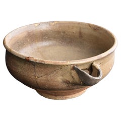 Japanese Antique Pottery "Karatsu" Kintsugi Bowl / 1573-1700 / Edo Period