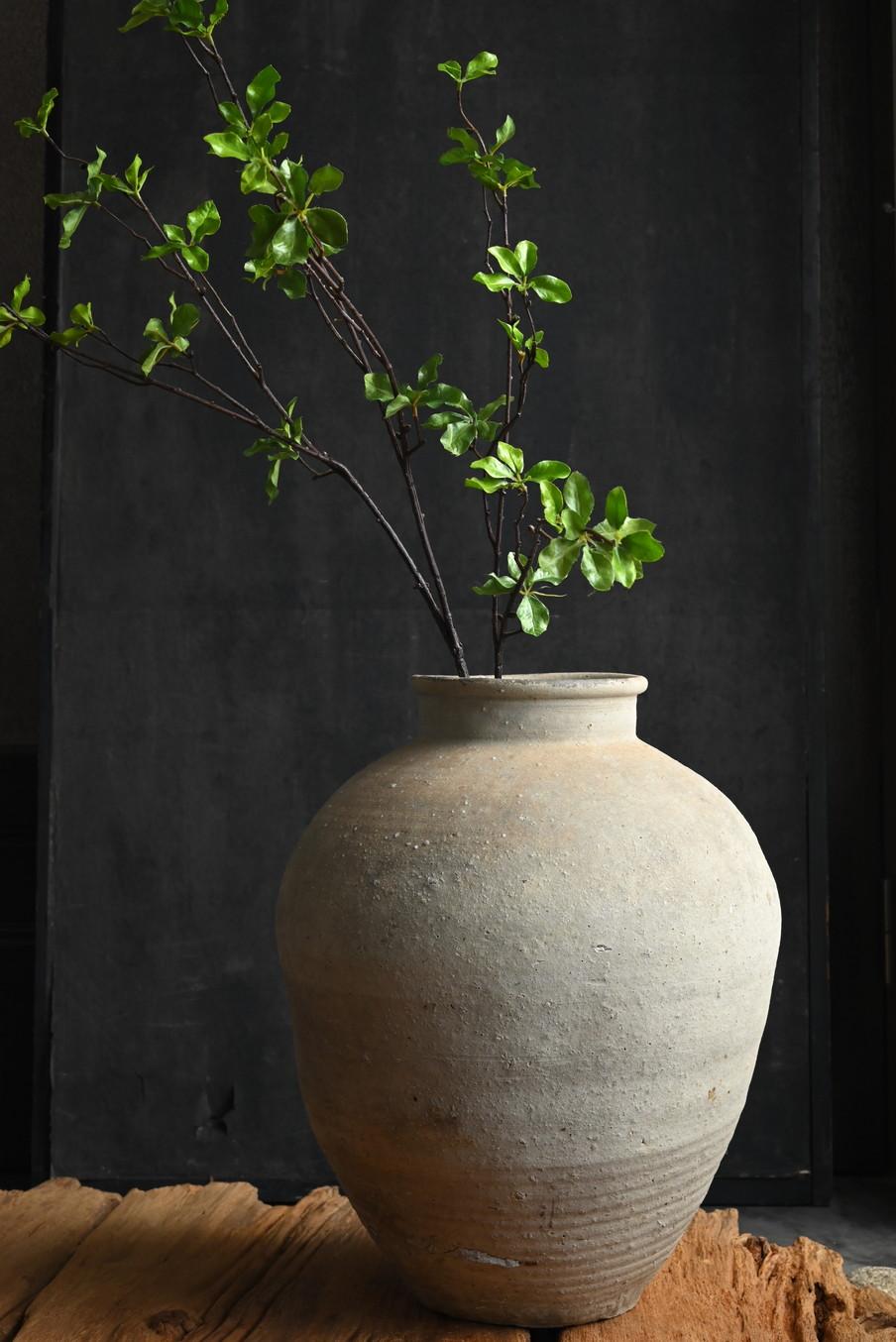 Ceramica antica giapponese, raro vaso Shigaraki ware/ Vaso bianco grigiastro Whiting in vendita 8