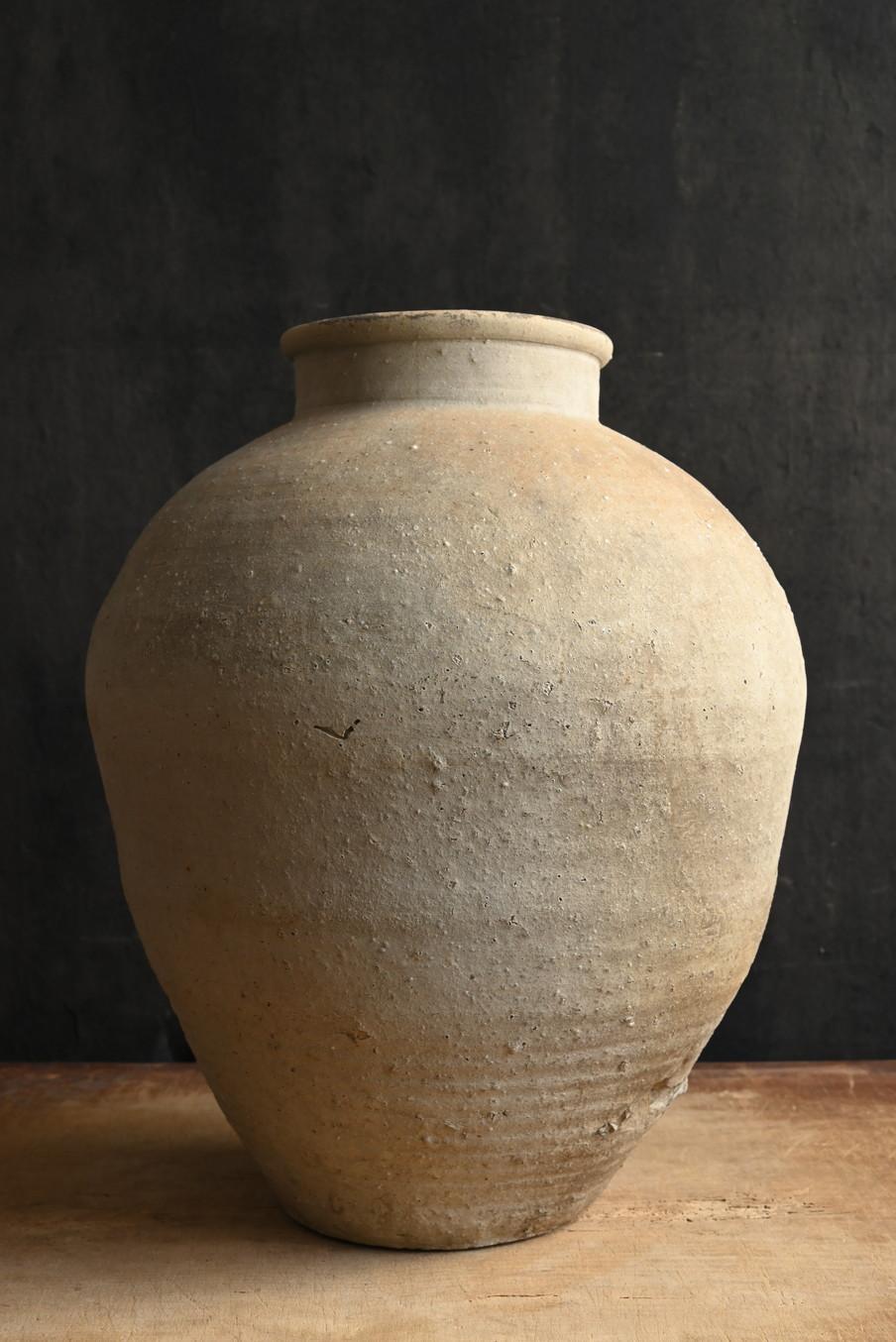 Giapponese Ceramica antica giapponese, raro vaso Shigaraki ware/ Vaso bianco grigiastro Whiting in vendita