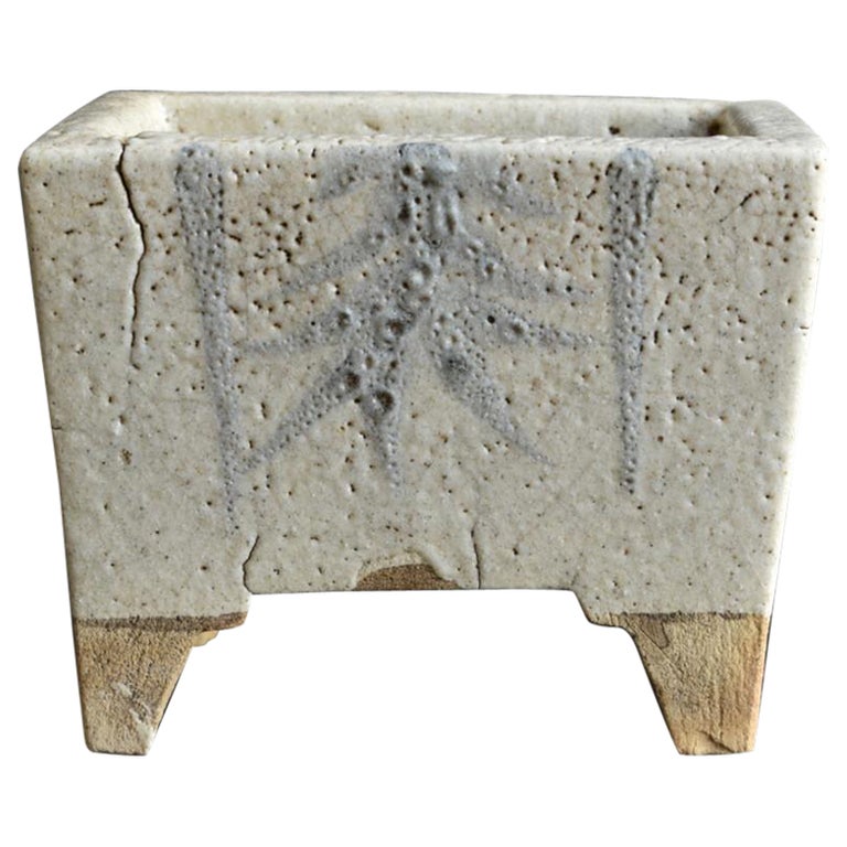 Japanese antique pottery small incense burner/bonsai pot/1868-1920 For Sale  at 1stDibs