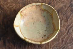 Japanese Antique Pottery Small Plate/1573-1650/Karatsu Ware/Kintsugi
