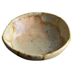 Japanese Antique Pottery Small Plate/1573-1650/Karatsu Ware/Kintsugi