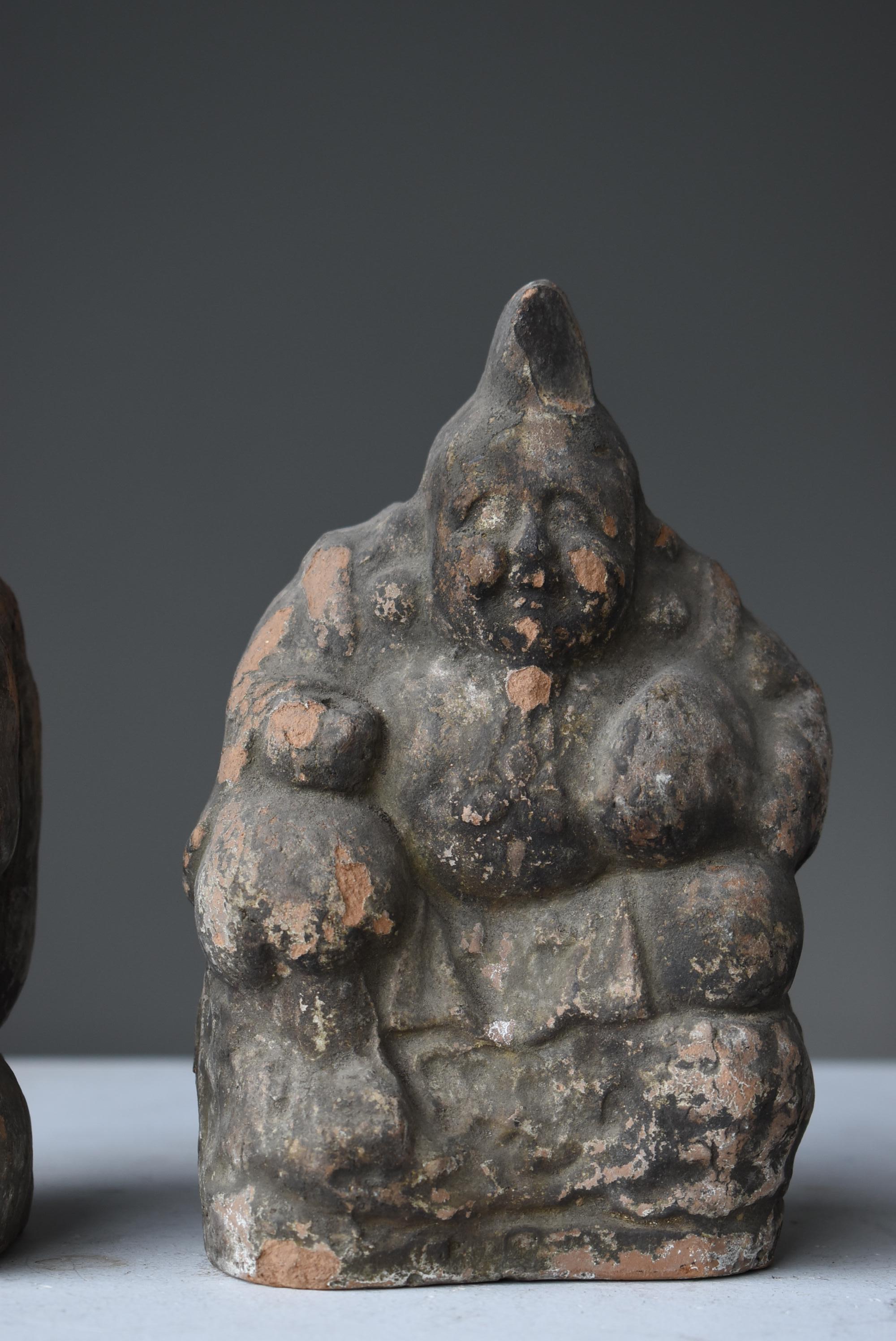 Inizio XX secolo Statua antica giapponese in ceramica 