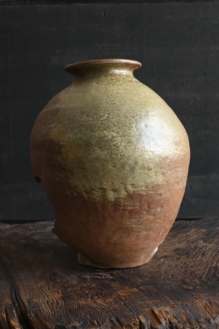 Japanische antike japanische „Tamba“-Keramik „Tamba“-Ware/15. bis 16. Jahrhundert/rare-Gefäß im Zustand „Starke Gebrauchsspuren“ im Angebot in Sammu-shi, Chiba