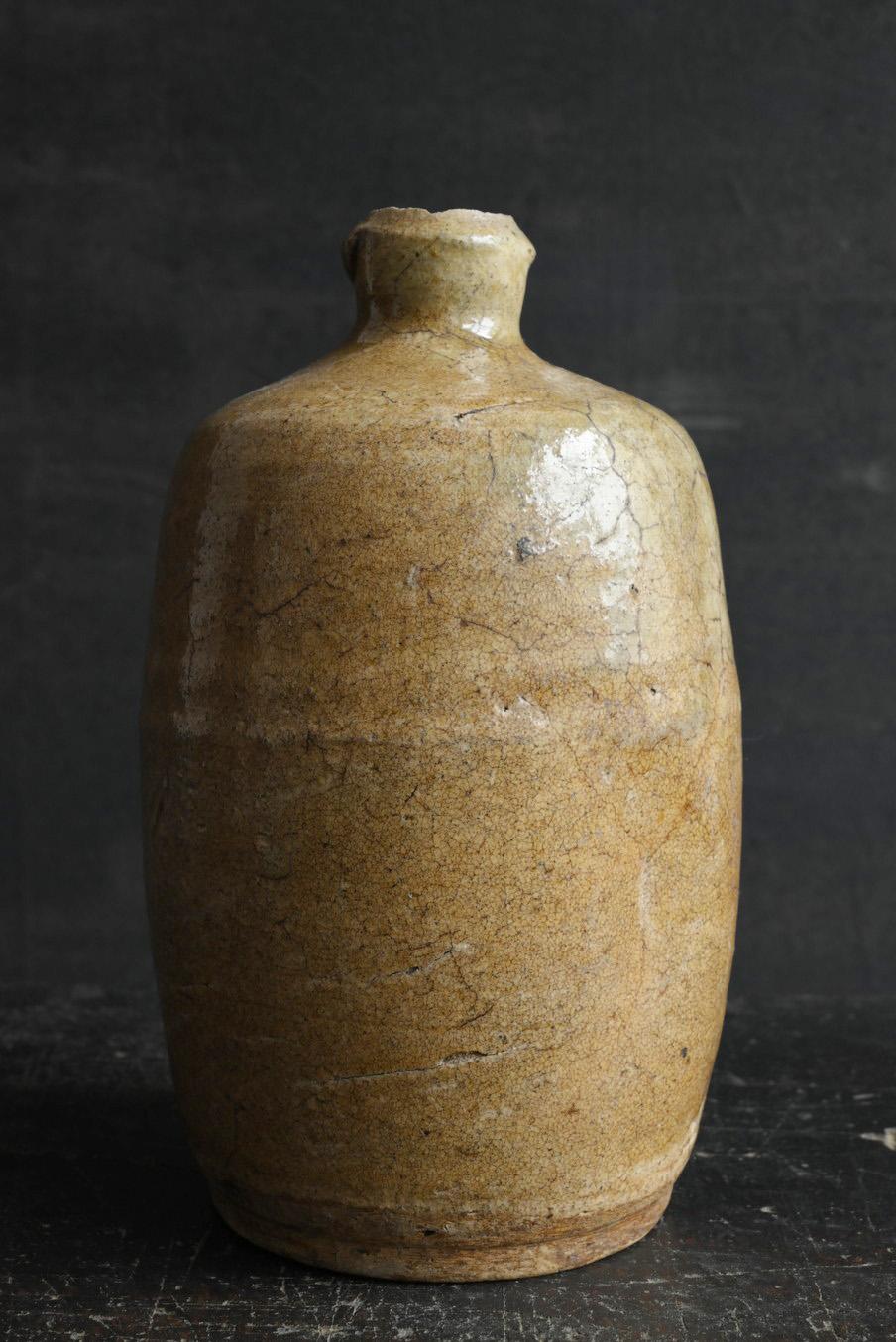 Pottery Japanese antique pottery tokkuri / [Seto ware] / Edo period / 1750-1868