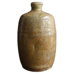 Japanese antique pottery tokkuri / [Seto ware] / Edo period / 1750-1868
