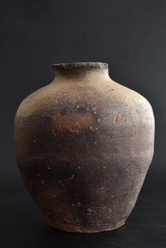 Japanese Antique Pottery "Tokoname" Jar / Old Vase / Around the 16th Century