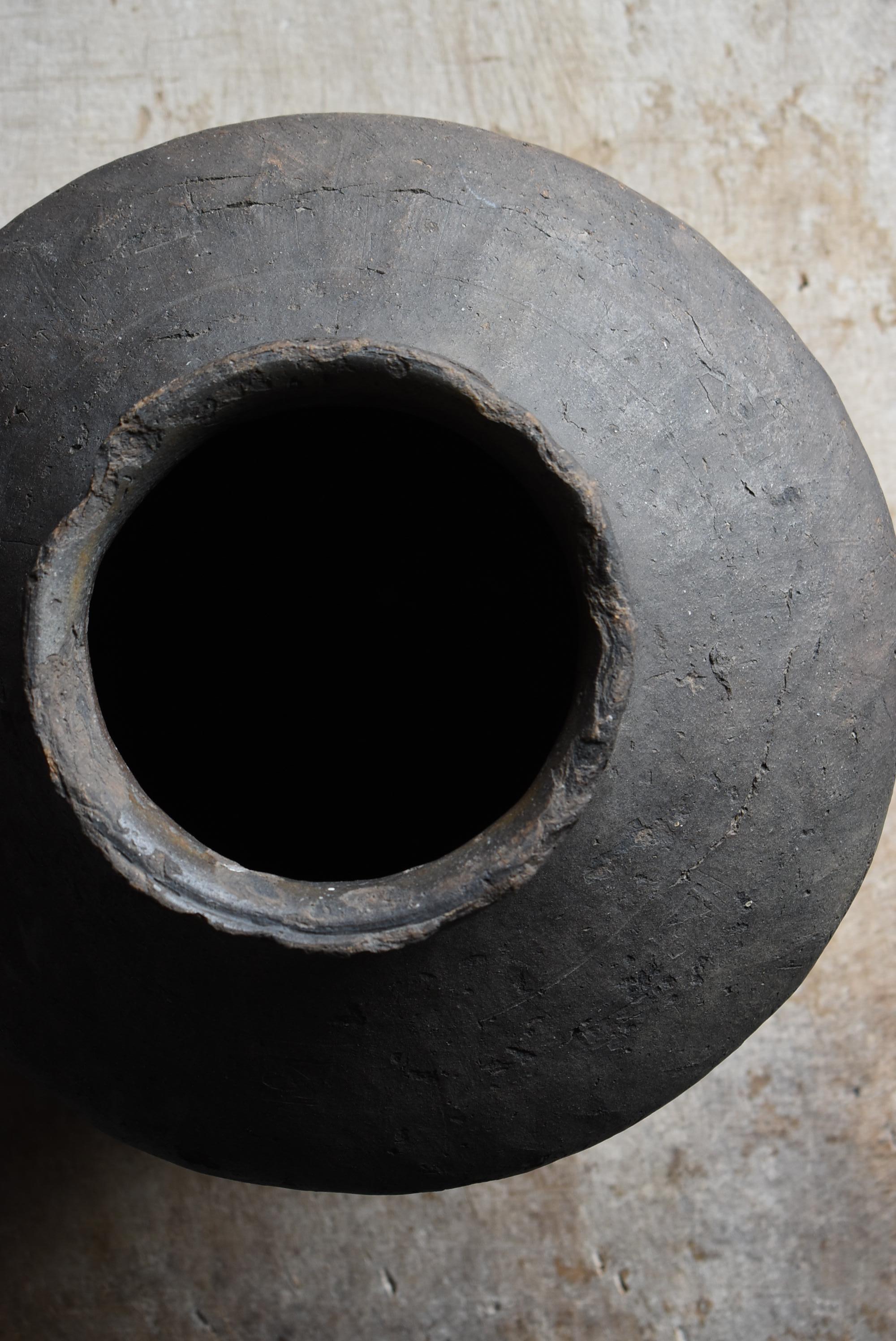 Japanische antike japanische Keramikvase 1185er-1333er / Tsubo Wabisabi 4