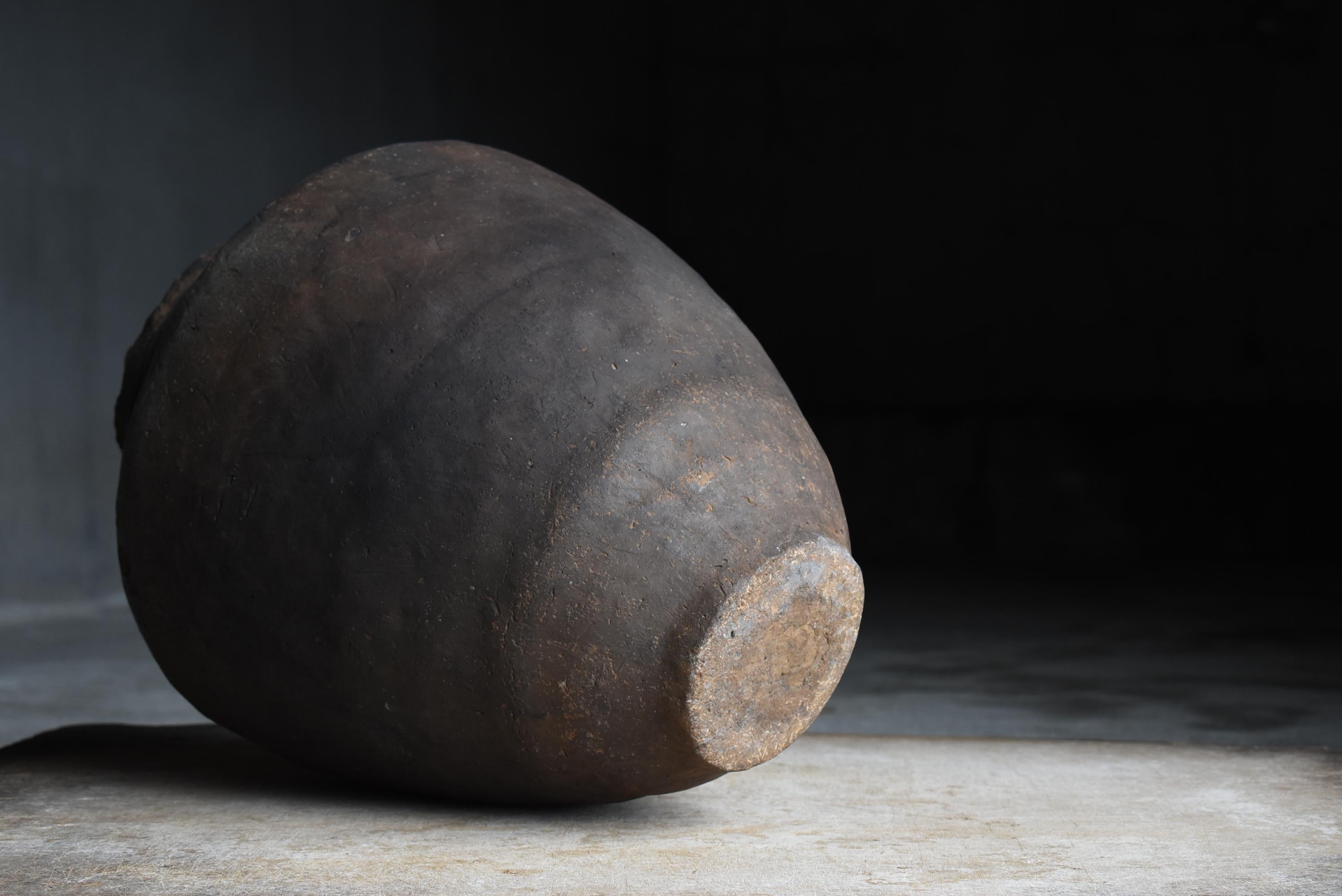 Japanische antike japanische Keramikvase 1185er-1333er / Tsubo Wabisabi 6