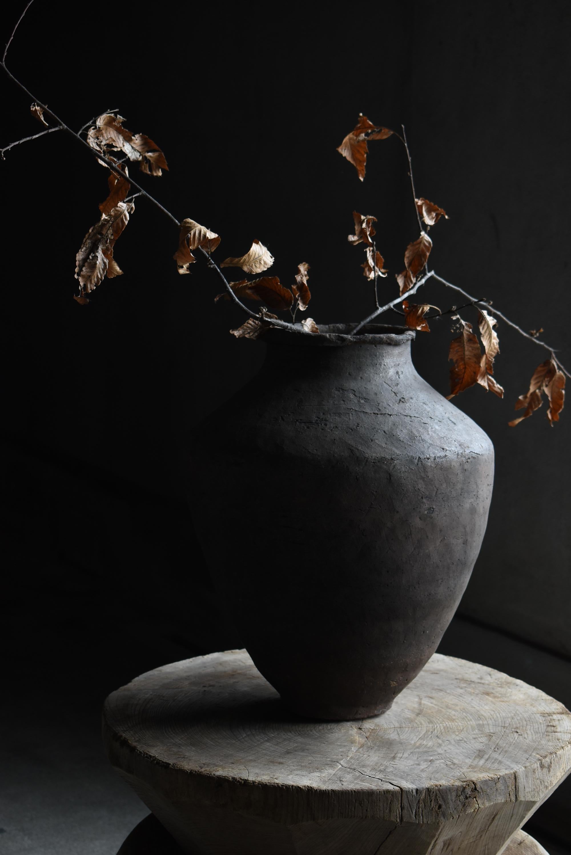 Japanische antike japanische Keramikvase 1185er-1333er / Tsubo Wabisabi 7