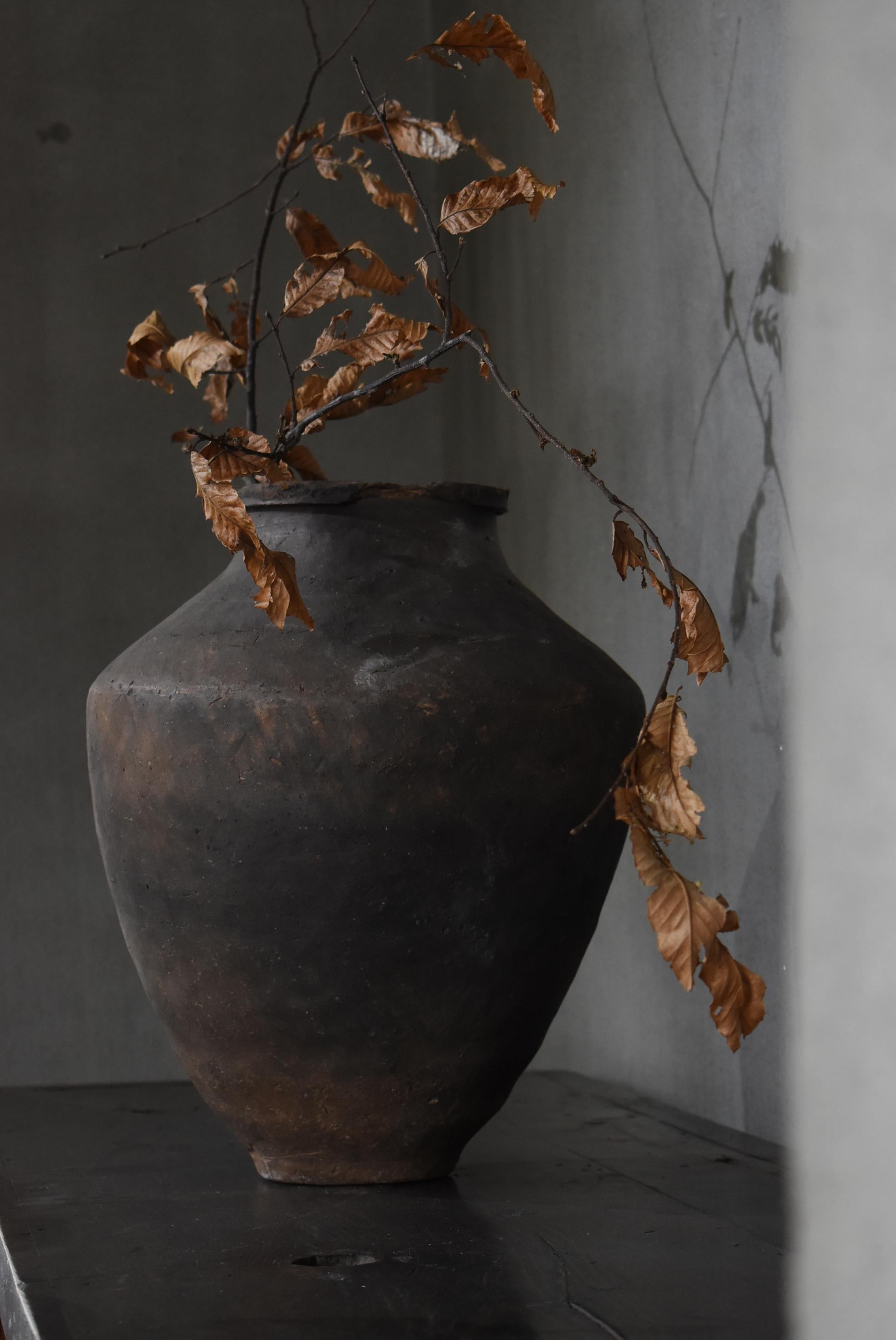 Japanische antike japanische Keramikvase 1185er-1333er / Tsubo Wabisabi 9