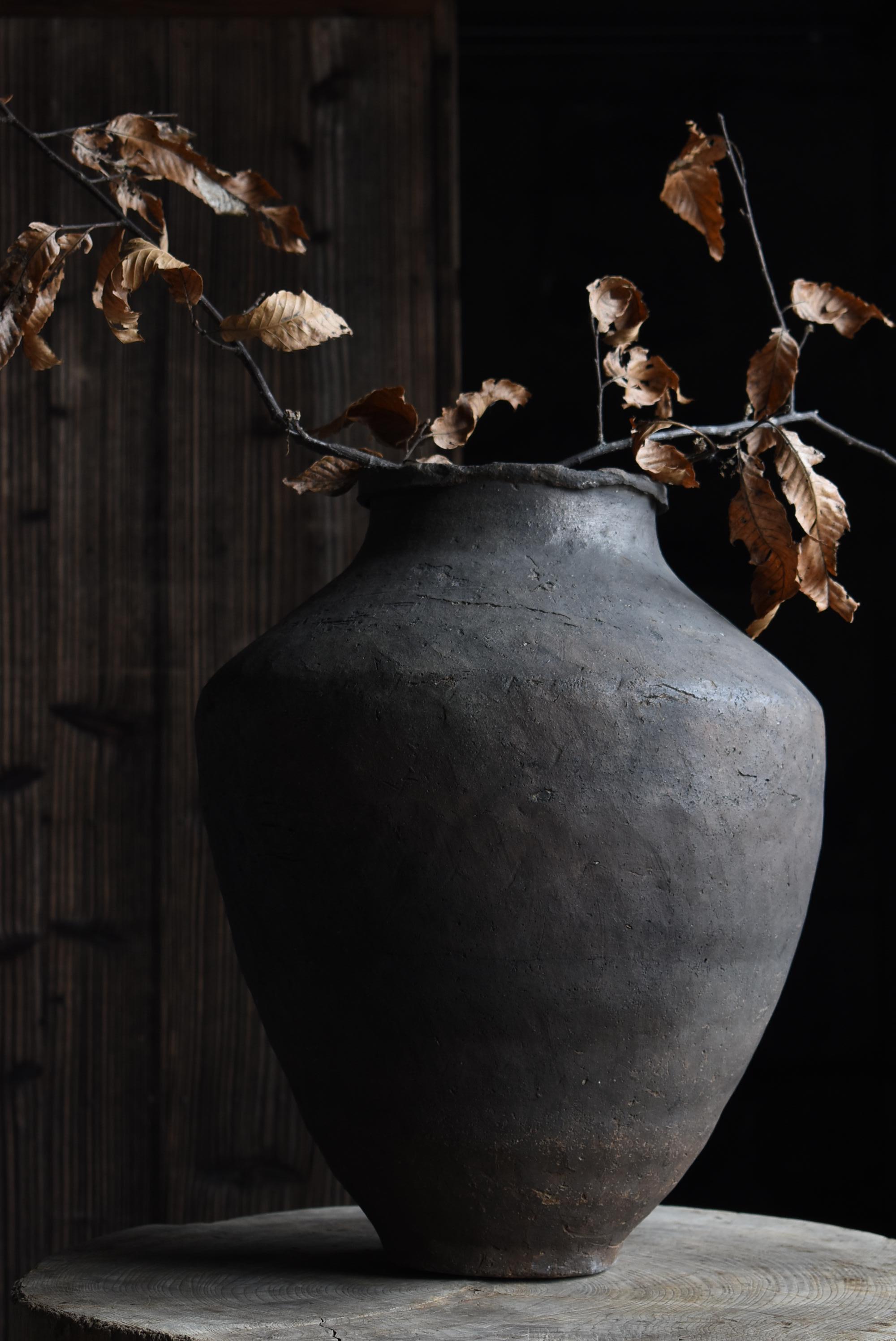 Japanische antike japanische Keramikvase 1185er-1333er / Tsubo Wabisabi (Sonstiges)